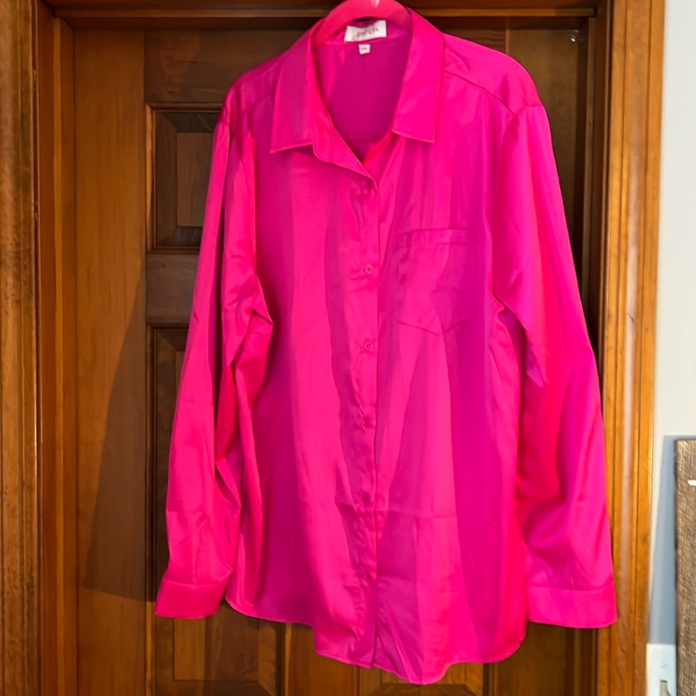 NWOT, Jess Leah blouse, hot pink